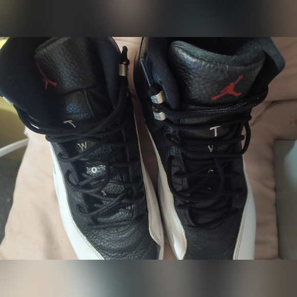 Jordan Black and White Athletic Shoes